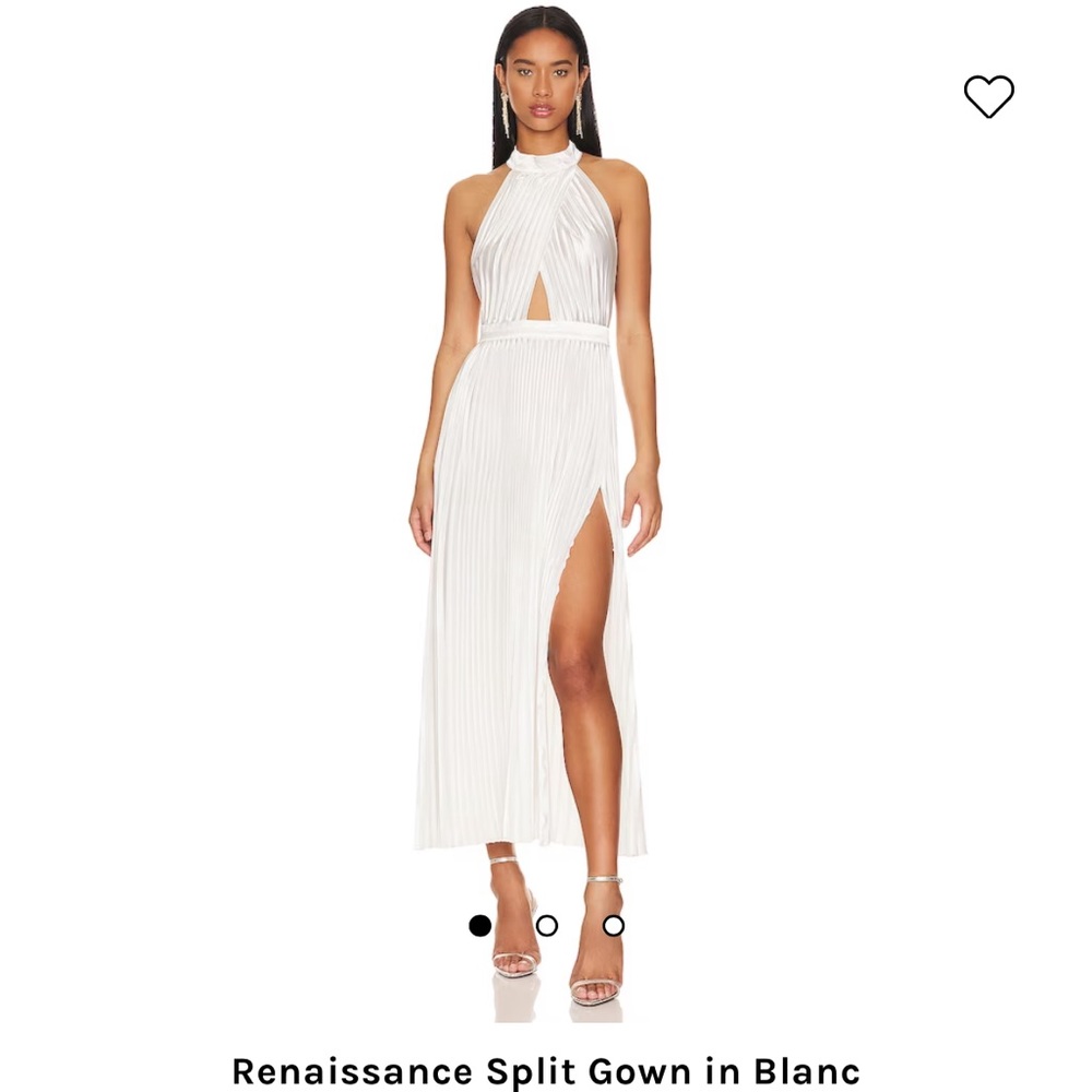 L'IDEE white satin dress